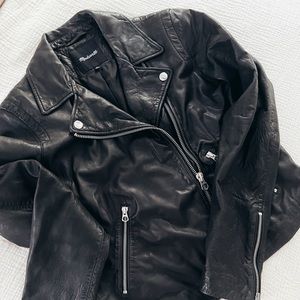 MADEWELL washed leather motorcycle jacket